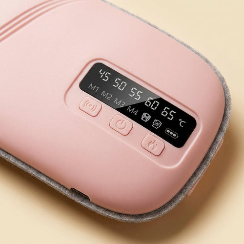 Ember Hug control panel with 5 heat levels and 4 massage modes